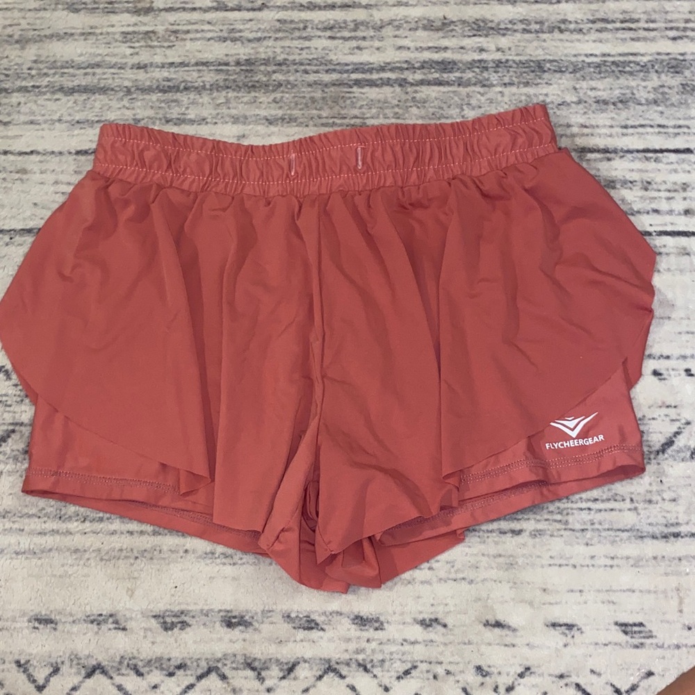 FlyCheerGear Women's Butterfly Shorts Pinky-Orange Color